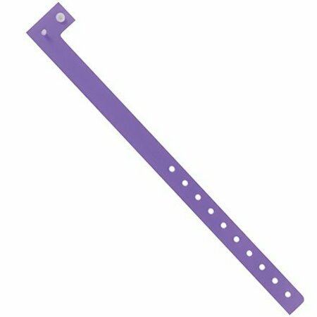 BSC PREFERRED 3/4'' x 10'' Purple Plastic Wristbands, 500PK WR121PL